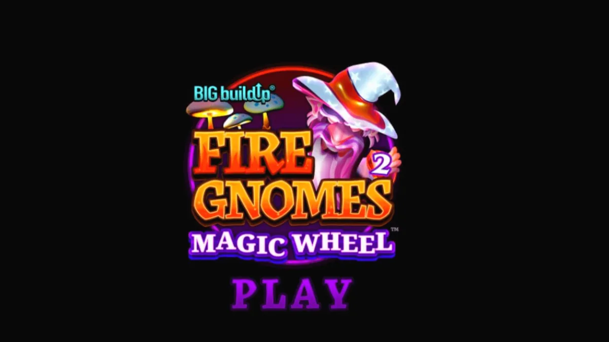 Tampilan visual slot Fire Gnomes 2 Magic Wheel dengan tema jamur dan gnome.