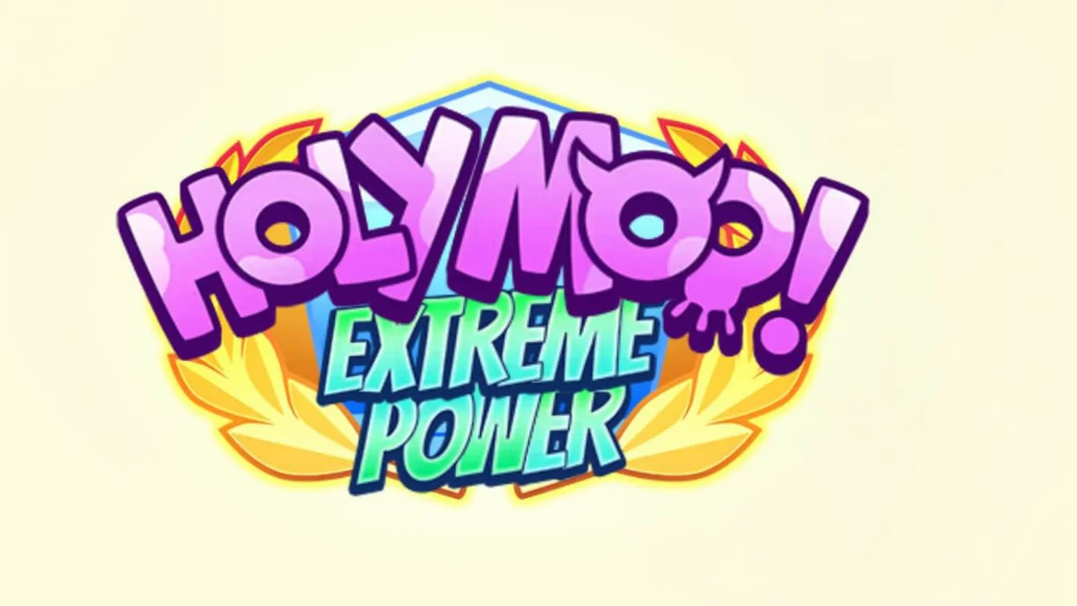 Tampilan visual slot Holy Moo! Extreme Power dengan karakter dewa sapi kartun.